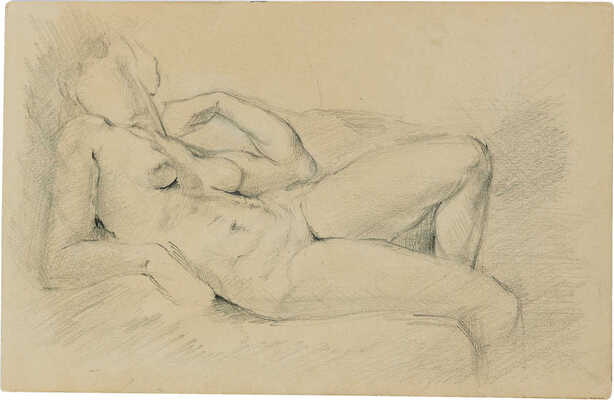 Бродский Исаак Израилевич. Женский портрет (на оборотной стороне обнаженная) 